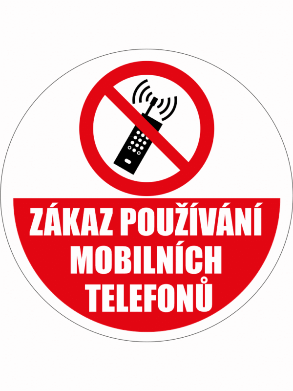 Podlahová značka PVC - ZÁKAZ POUŽÍVÁNÍ MOBILNÍCH TELEFONU