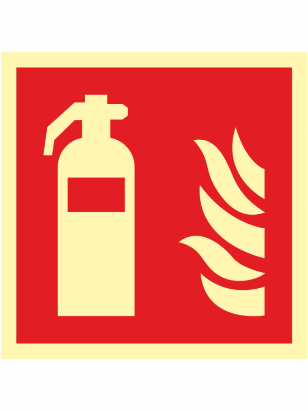 Hasicí přístroj - symbol ISO 7010 fotoluminiscenční
