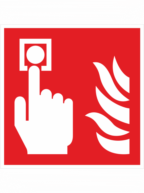Místo vyhlášení požárního poplachu - symbol ISO 7010