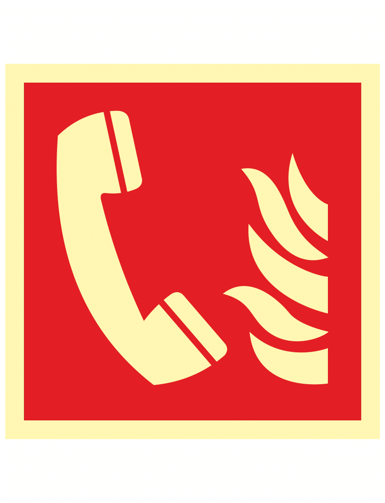 190005f Požární tísňový telefon – symbol ISO 7010 fotoluminiscenční - Obrázek 1