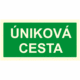 Fotoluminiscenční bezpečnostní značení - Text bez symbolu: "Úniková cesta"