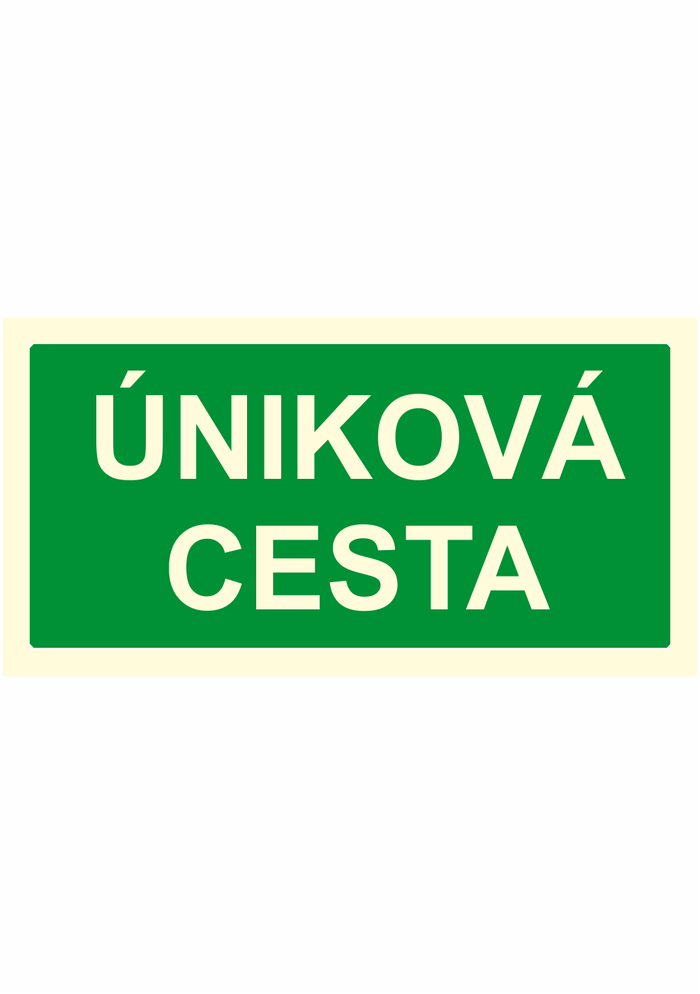 190050f2 Fotoluminiscenční bezpečnostní značení - Text bez symbolu: "Úniková cesta"