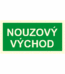 Fotoluminiscenční bezpečnostní značení - Text bez symbolu: "Nouzový východ"