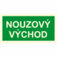 Fotoluminiscenční bezpečnostní značení - Text bez symbolu: "Nouzový východ"
