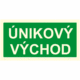 Fotoluminiscenční bezpečnostní značení - Text bez symbolu: "Únikový východ"
