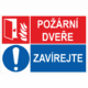 Požární dveře - Zavírejte ISO 7010