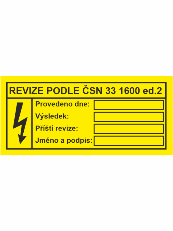 REVIZE PODLE ČSN 331600 ed. 2