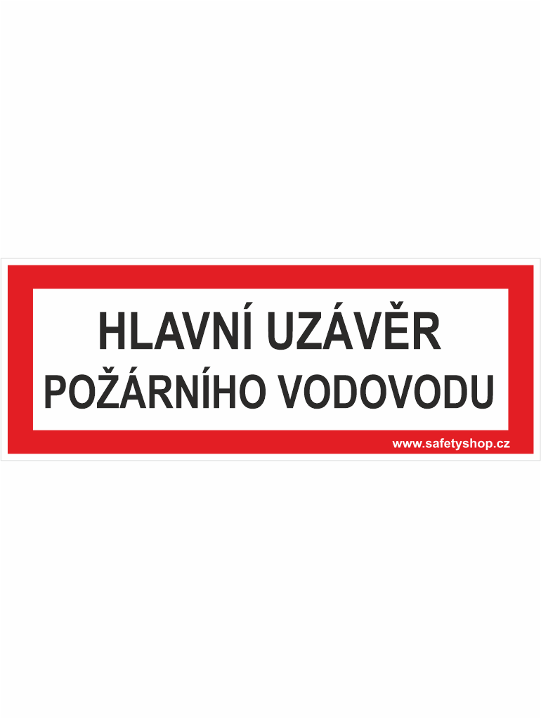 191033 HLAVNÍ UZÁVĚR POŽÁRNÍHO VODOVODU - text - Obrázek 1