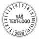 Kontrolní štítek 2028 – Váš text/logo