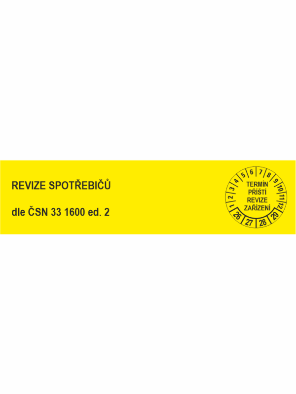 Revize spotřebičů TERMÍN PŘÍŠTÍ REVIZE 2026-29