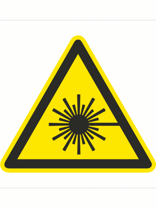 Bezpečnostní značení - Výstražný symbol: Pozor Laserové záření