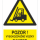 Pozor vysokozdvižné vozíky-Danger Fork lift trucks ISO 7010