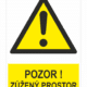Pozor ! Zúžený prostor
