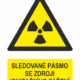 Sledované pásmo se zdroji ionizačního záření ISO 7010