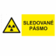Výstražná bezpečnostní tabulka symbol s textem: "Sledované pásmo"