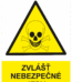 Výstražná bezpečnostní tabulka symbol s textem: "Zvlášť nebezpečné jedy"