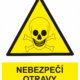 Výstražná bezpečnostní tabulka symbol s textem: "Nebezpečí otravy plynem"