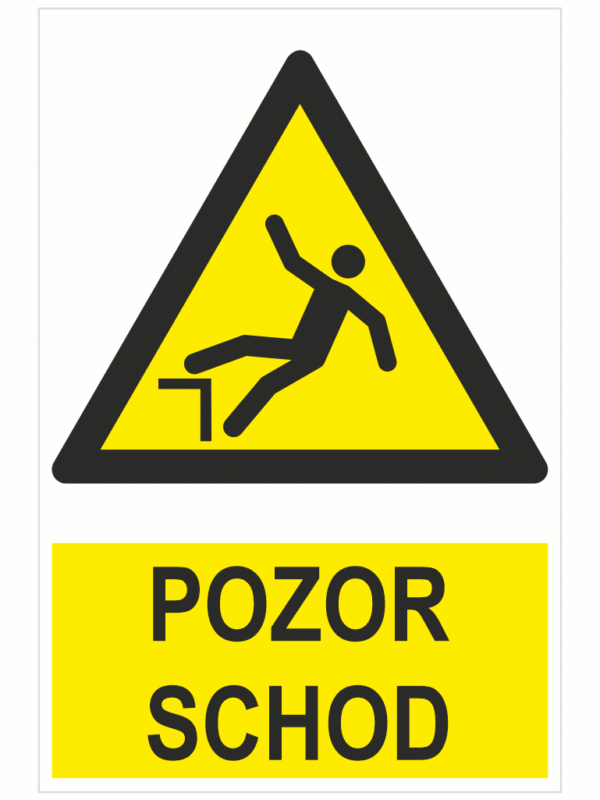 Pozor schod - ISO 7010