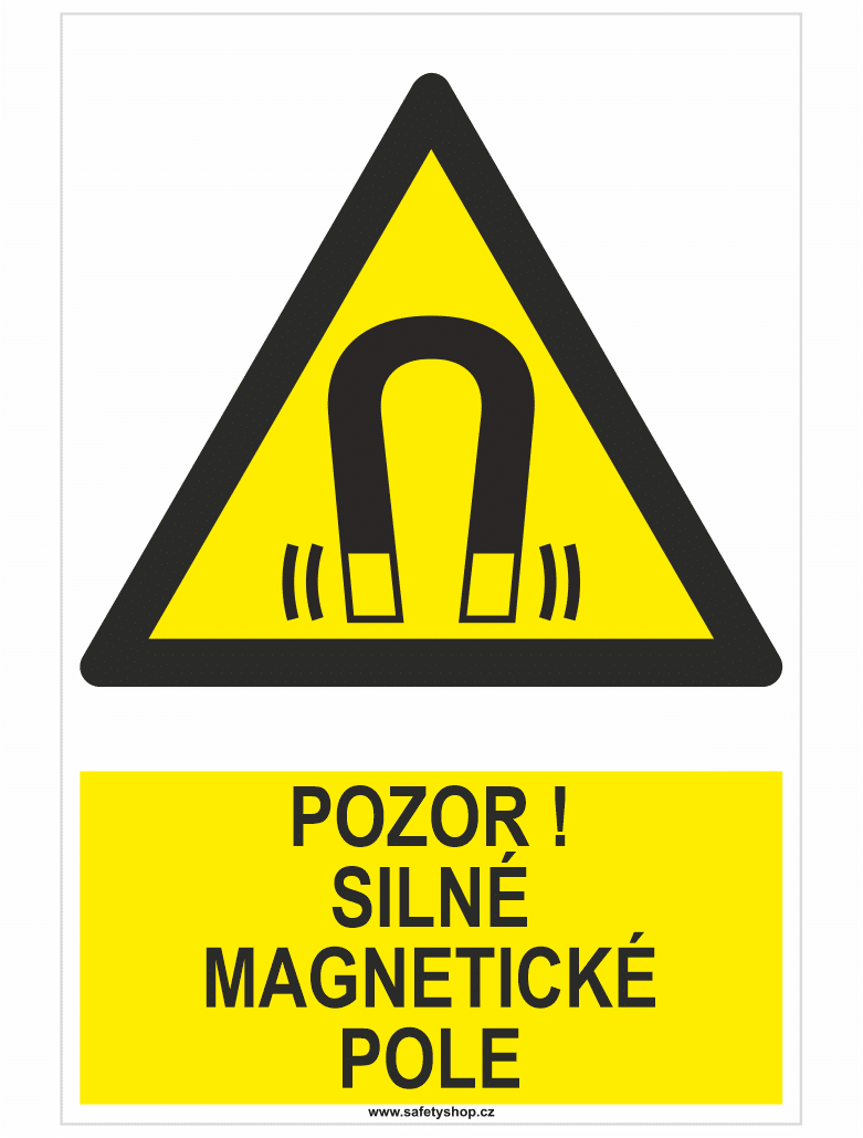 201340 Pozor ! Silné magnetické pole ISO 7010 - Obrázek 1