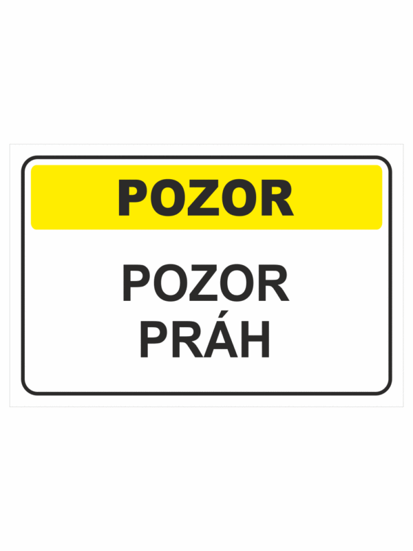 Výstražná textová tabulka: "Pozor práh"