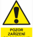 Výstražná bezpečnostní tabulka symbol s textem: "Pozor zařízení se opravuje"