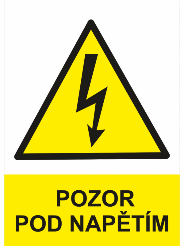 Značení elektro a ESD - Elektro výstrahy: Pozor pod napětím