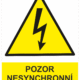 Značení elektro a ESD - Elektro výstrahy: Pozor nesynchronní stav