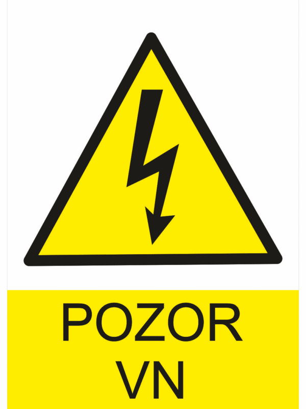 Značení elektro a ESD - Elektro výstrahy: Pozor VN !