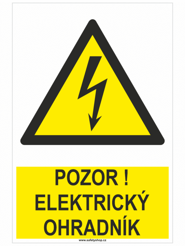 Pozor elektrický ohradník