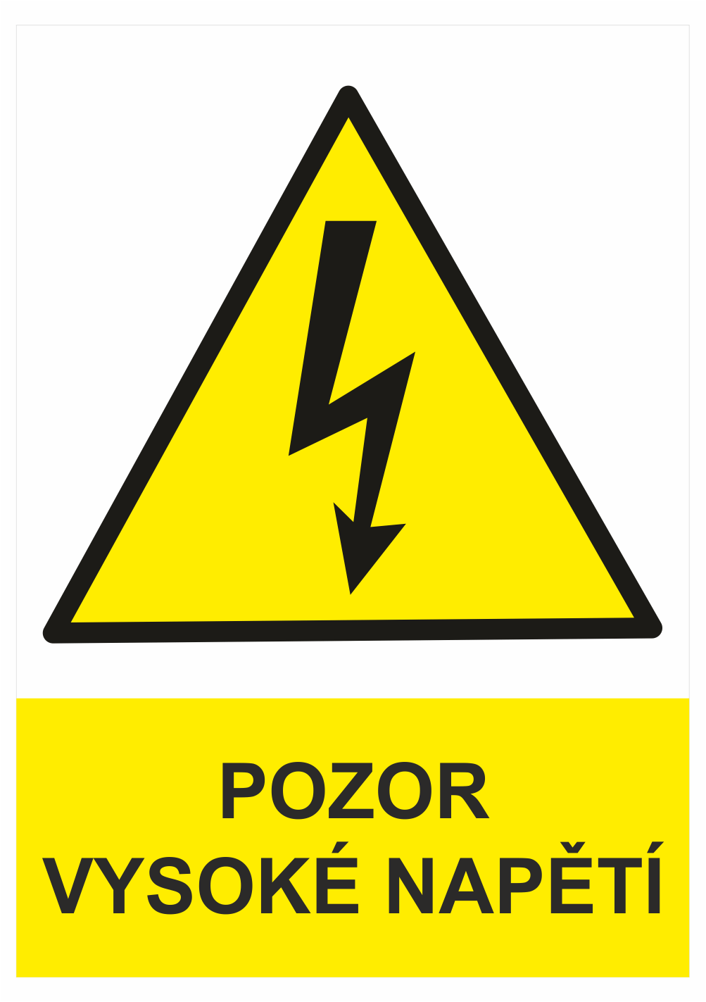 210168 Značení elektro a ESD - Elektro výstrahy: Pozor vysoké napětí