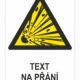 VÝBUŠNÝ MATERIÁL ISO 7010 - Váš text