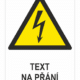Výstraha elektřina - Váš text
