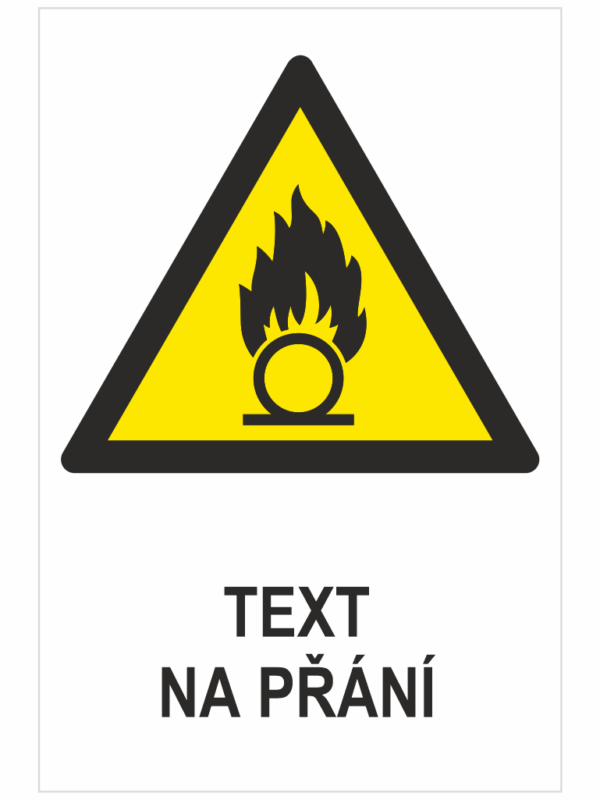 Oxidující látka ISO 7010 - Váš text