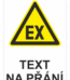 Bezpečnostní výstražná tabulka na přání - Symbol s textem na přání: Exploze