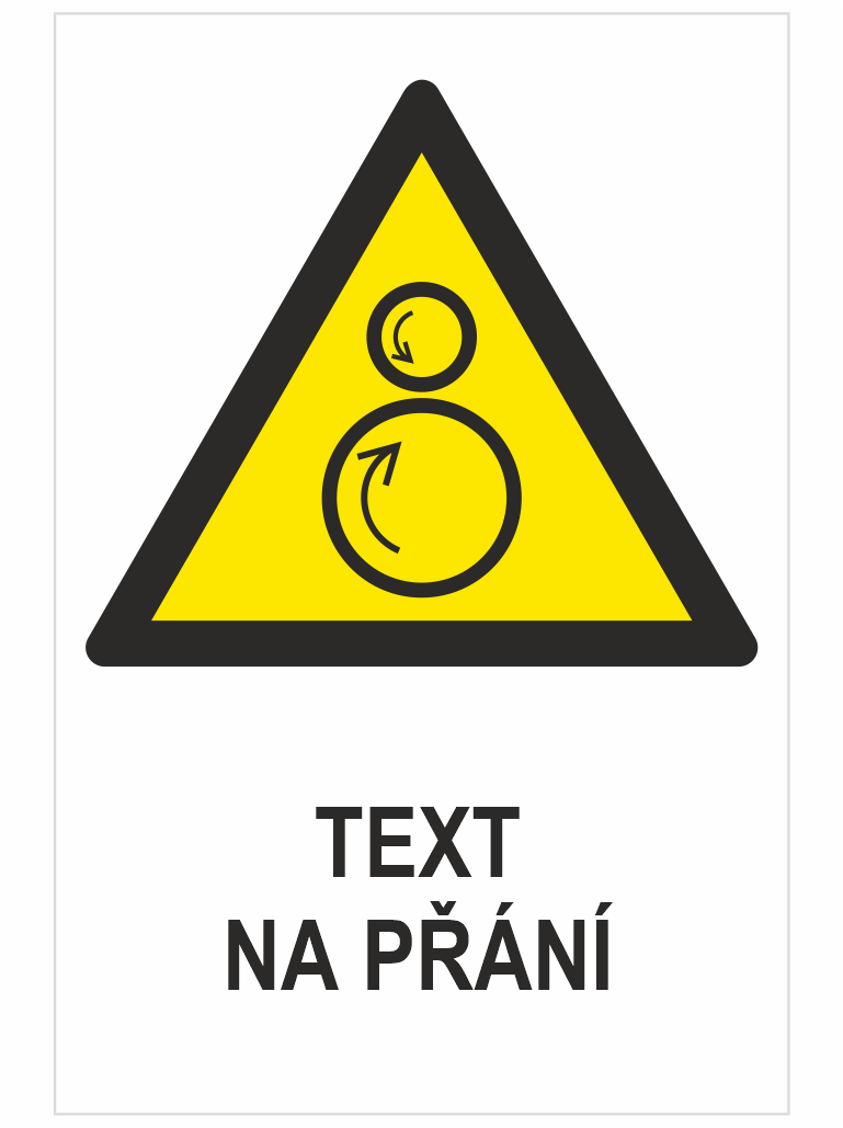 210272 protiběžné rotující válce ISO 7010 - Váš text - Obrázek 1