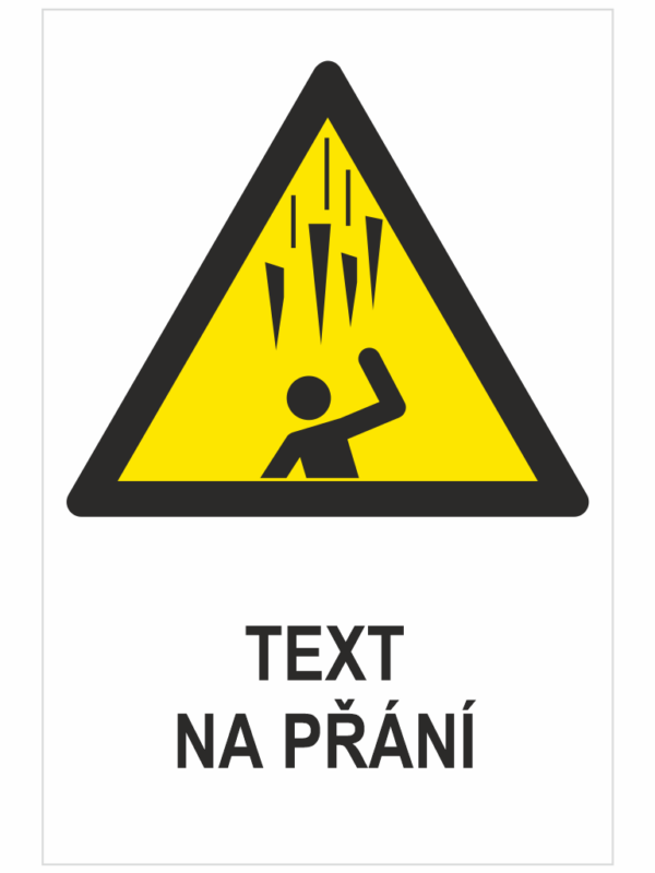 Padající led ISO 7010 - Váš text