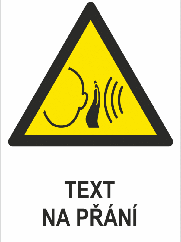 Náhlý  silný zvuk ISO 7010 - Váš text