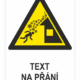 Padající lavina ze střechy ISO 7010 - Váš text