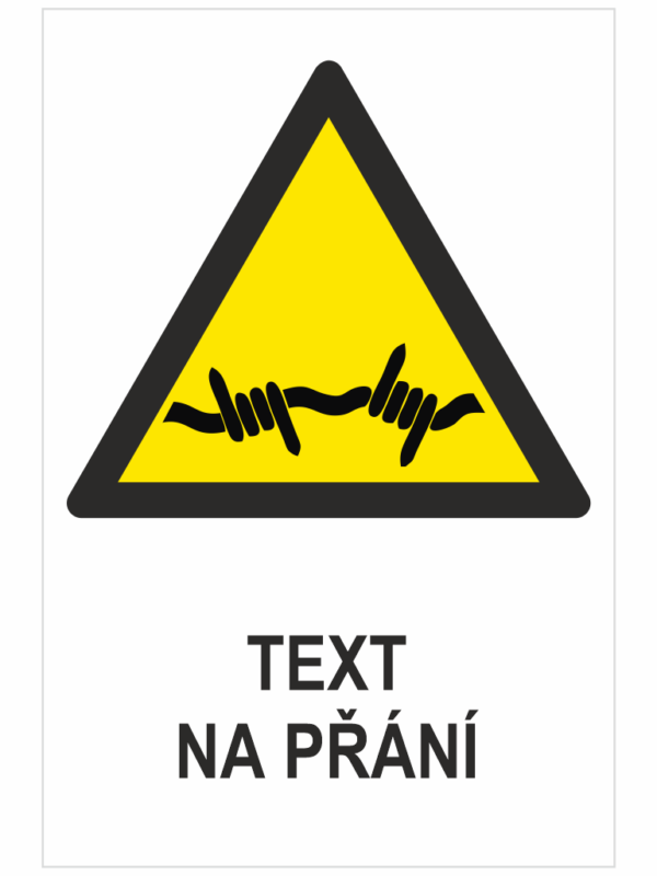 Ostnatý drát ISO 7010 - Váš text