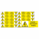 Značení elektro a ESD - Symboly a aršíky: Pozor! Zbytkový náboj (Aršík)