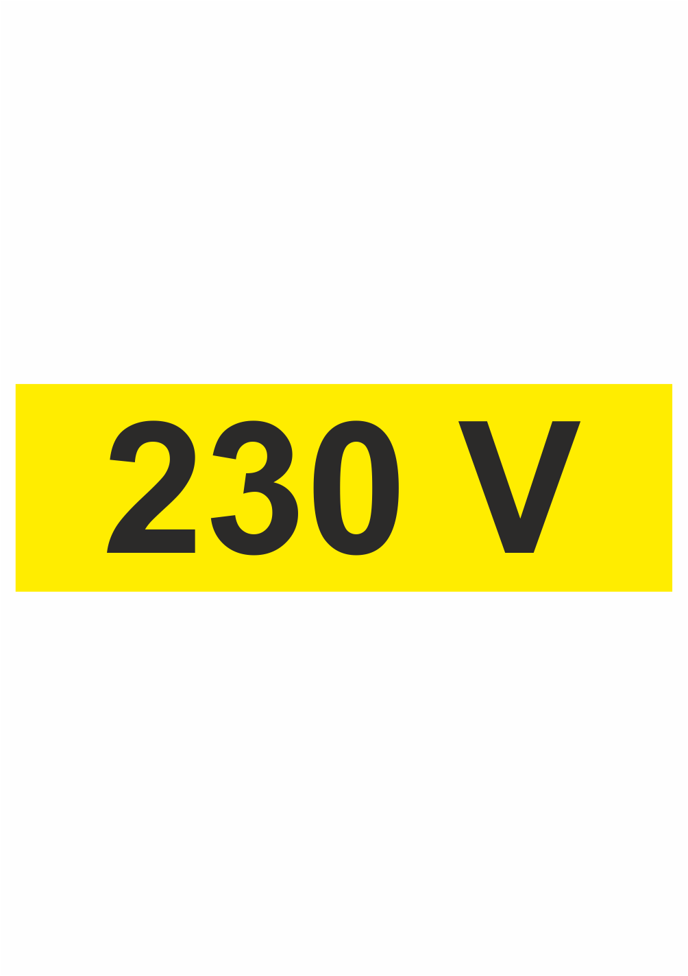 210360 Značení elektro a ESD - Symboly a aršíky: 230 V (Aršík)