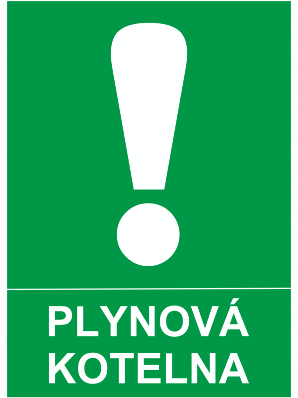 Značení elektro - Značení uzávěrů a vypínačů: Plynová kotelna