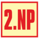 Značení budov - Značení pater: 2. Nadzemní podlaží (Fotoluminiscenční)