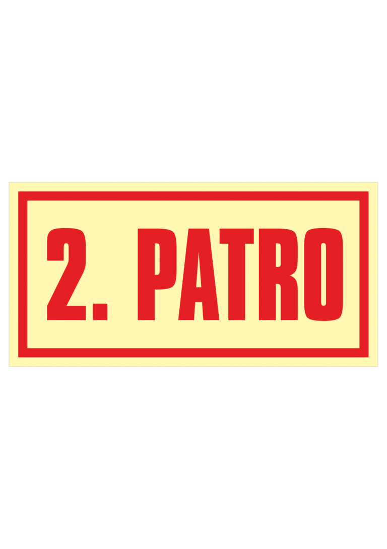 Značení budov - Značení podlaží: 2. Patro (Fotoluminiscenční)