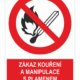 Zákaz kouření a manipulace s plamenem v okruhu ... m
