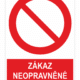 Zákaz neoprávněné manipulace