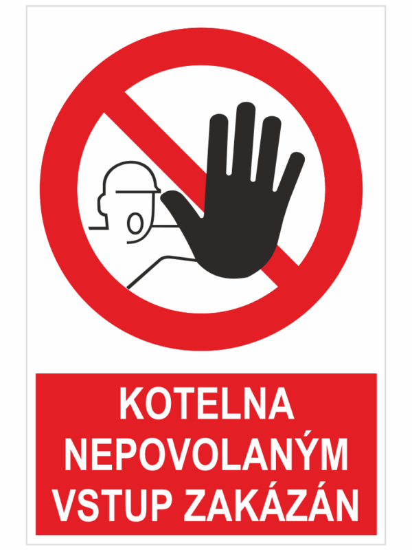 Kotelna, vstup zakázán ISO 7010