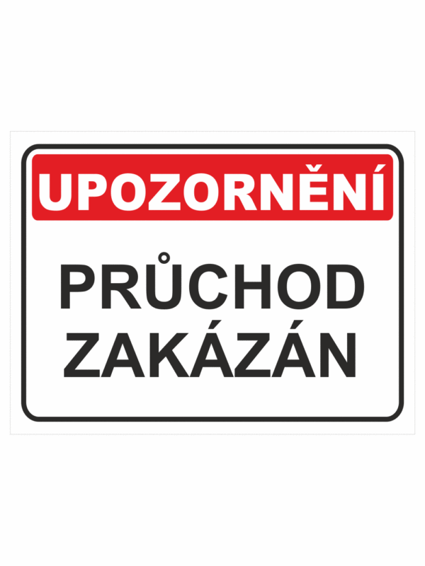 Tabulka Průchod zakázán