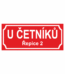 Značení budov - Značení ulic a domů: Označení ulice (Červené s bílým písmem a okrajem)