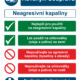 Bezpečnostní kombinovaná tabulka - Havarijní souprava Neagresivní kapaliny - Povolení, zákazy a příkazy